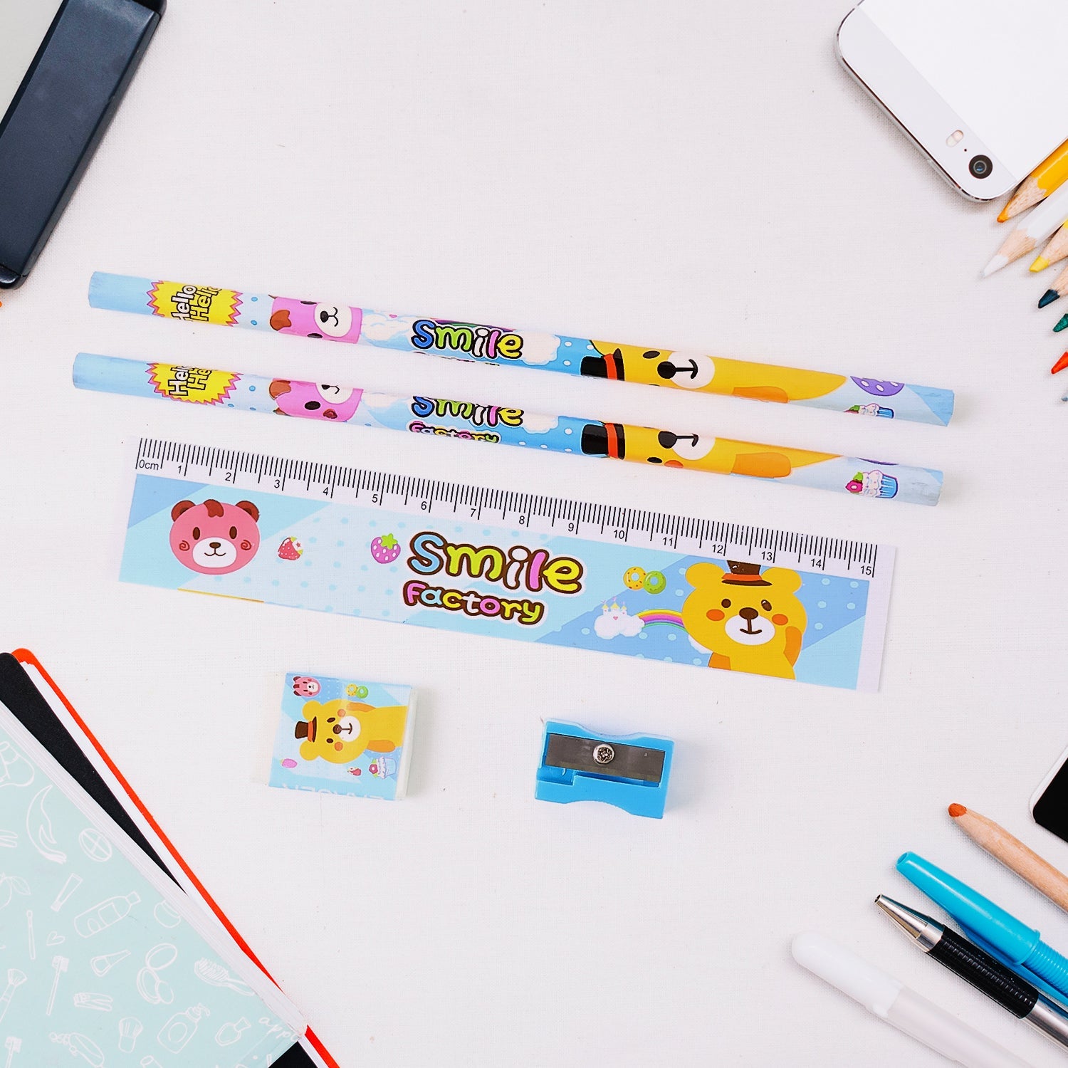 Wooden Pencil Set (5 Pc): School Supplies, Stationery Set for Kids Wooden Pencil Set (5 Pc): School Supplies, Stationery Set for Kids